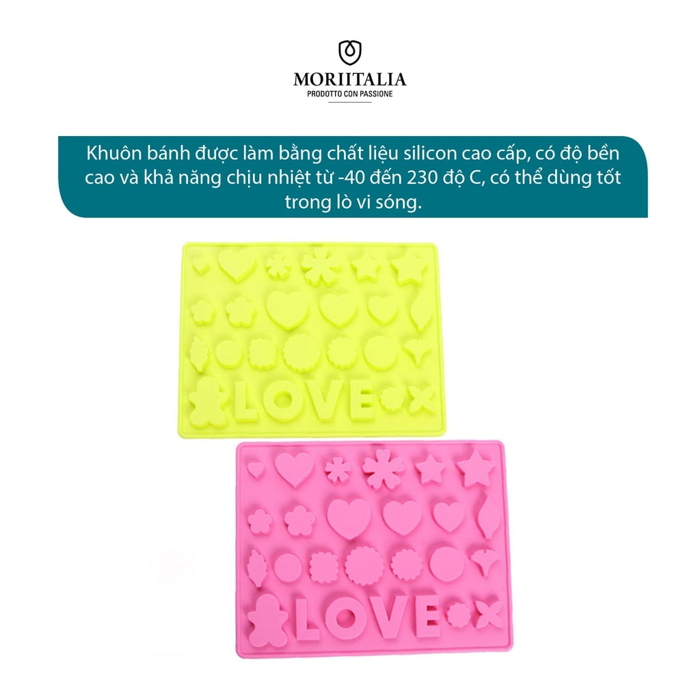 Khuôn bánh Silicon La Fonte tạo hình và chữ Moriitalia YY20399