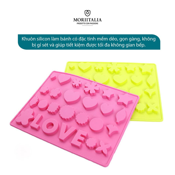 Khuôn bánh Silicon La Fonte tạo hình và chữ Moriitalia YY20399