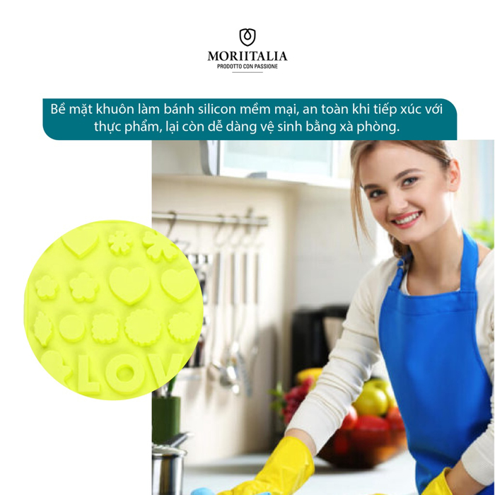 Khuôn bánh Silicon La Fonte tạo hình và chữ Moriitalia YY20399