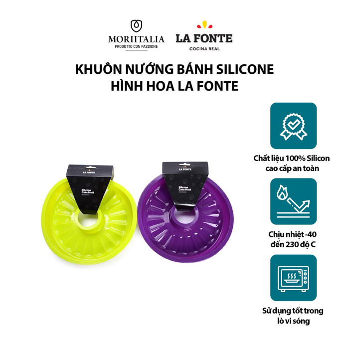 Khuôn nướng bánh La Fonte silicone hình hoa tiện lợi Moriitalia YY20923