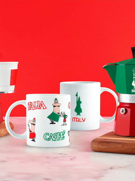 Ly sứ quý ông với bộ ria mép 315ml Bialetti DCMOKI0032