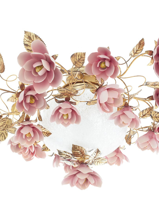 Đèn chùm trang trí  - Ceiling Golden Chandelier Frosted Buld W/Magnalias, code: 2415-1/SOAVE