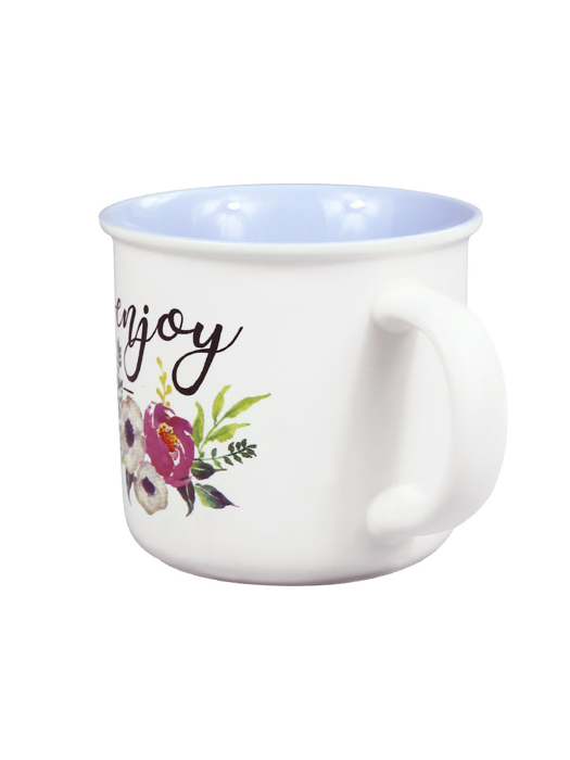 Ly Sứ La Fonte Tráng Men Bên Trong Họa Tiết Hoa - 006422-WHI-01