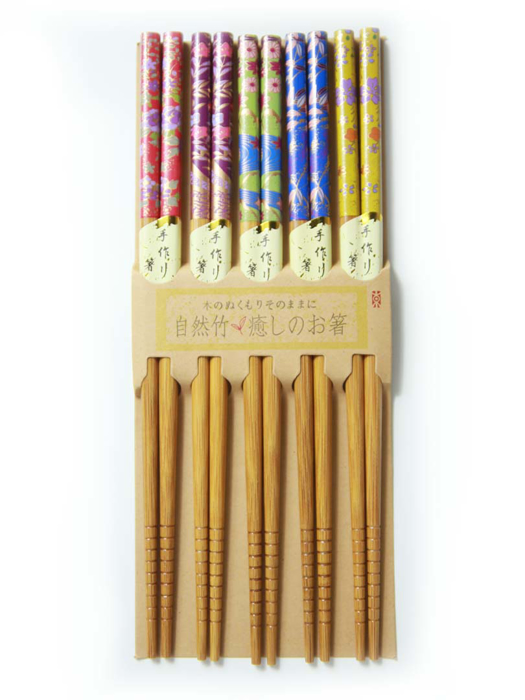 Đũa tre Nhật Bản vỉ 5 đôi Kokusai 22.5cm NDCK-06
