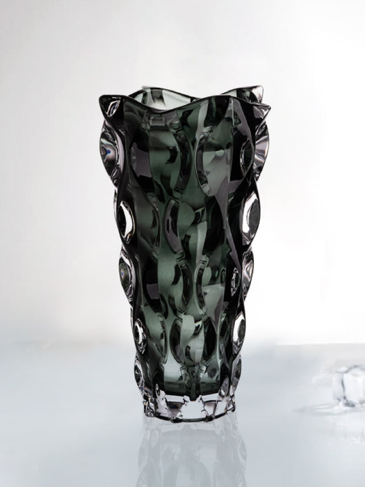 Bình hoa pha lê Samba màu xám khói Bohemia 305mm - 591520