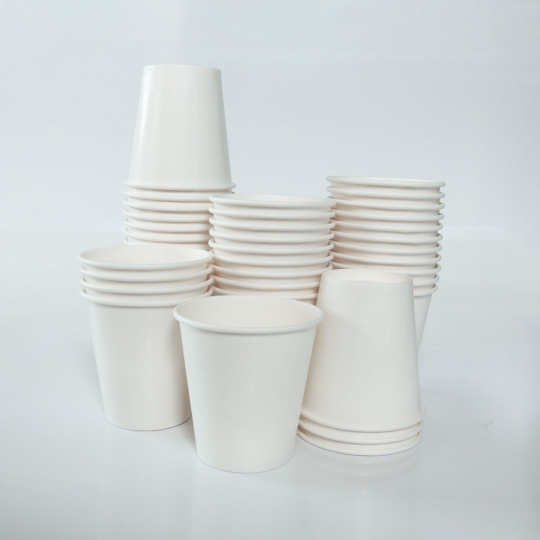 Ly giấy trắng - 6.5oz - 192ml - 215gsm - 1PE - Túi miêng xoay - Không in (50 cái/lốc)