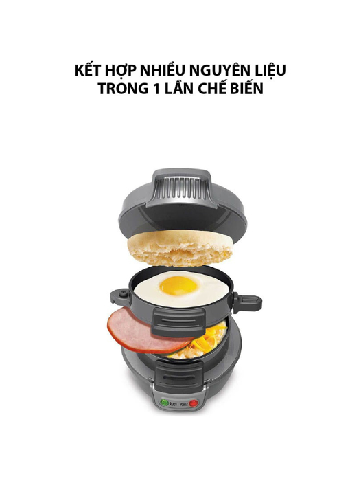 Máy làm đồ ăn sáng Sandwich Hamilton Beach 25475-SAU
