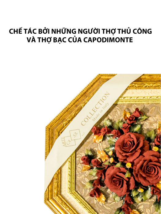 Khung tranh trang trí với hoa sứ đỏ lơn  Artre Casa ART.5637