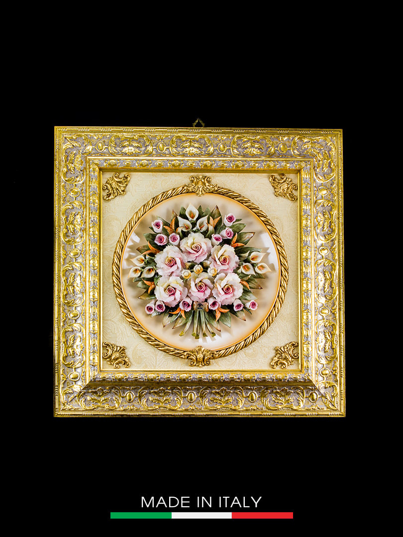 Khung tranh trang trí hình hoa và biển 30cm - 5474