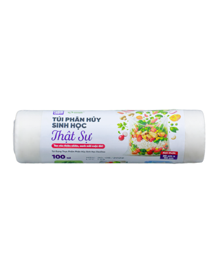 Túi phân hủy sinh học thật sự (Túi đựng thực phẩm Deodeo 20 cm x 30 cm - 300g)-TDTP00000659