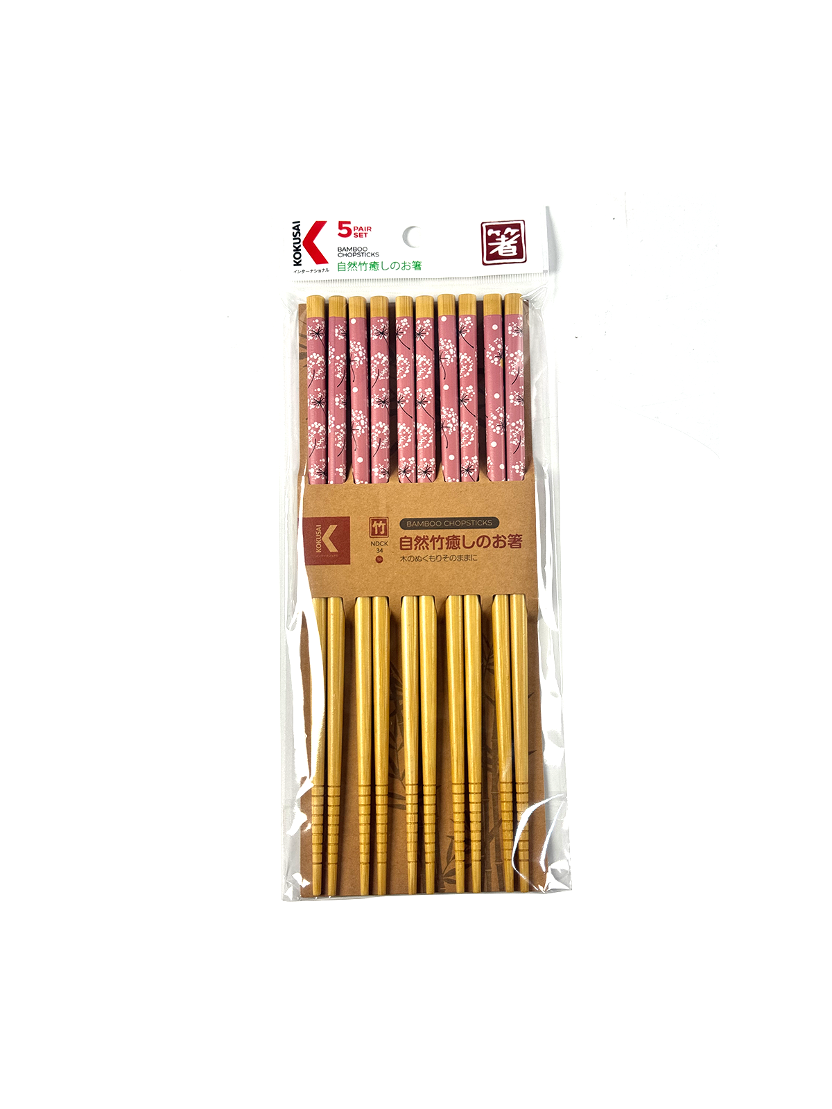 Đũa Tre Nhật Bản Vỉ 5 Đôi Kokusai 23.5cmx7.5mm - NDCK-34