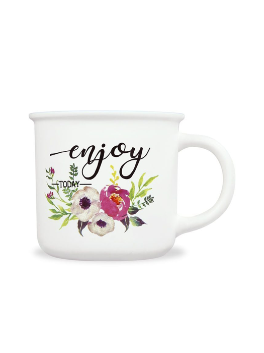 Ly Sứ La Fonte Tráng Men Bên Trong Họa Tiết Hoa - 006422-WHI-01